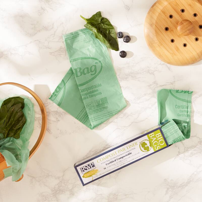 6 Liter Biobag (50 Count) - 1 Gallon Compostable Bags