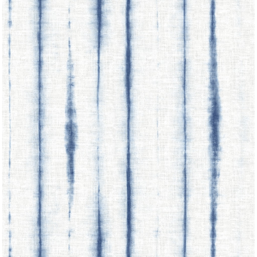 A-Street Prints Orleans Blue Shibori Faux Linen Wallpaper