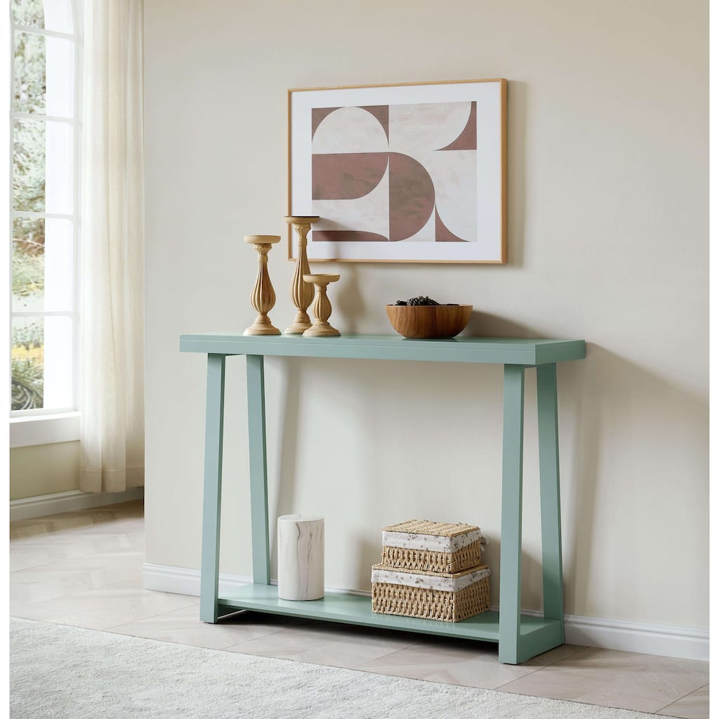 Emma Collection Wood 44" Modern Console Table with Shelf