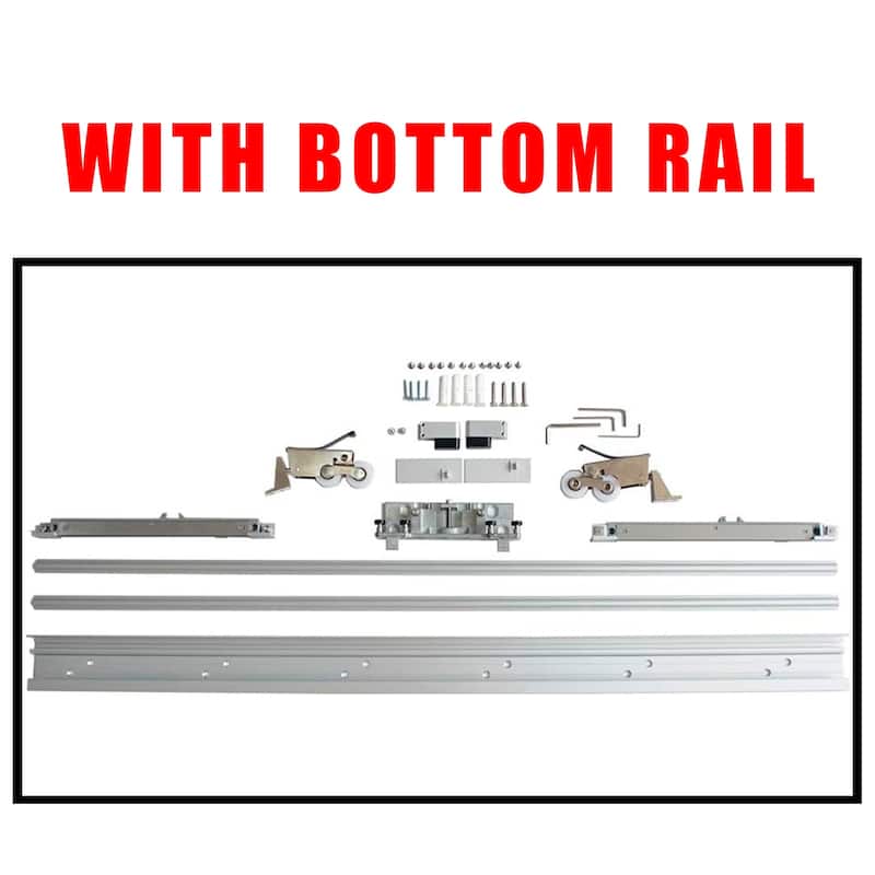 Frameless Mirror Sliding Door with Hidden / Invisible Hardware