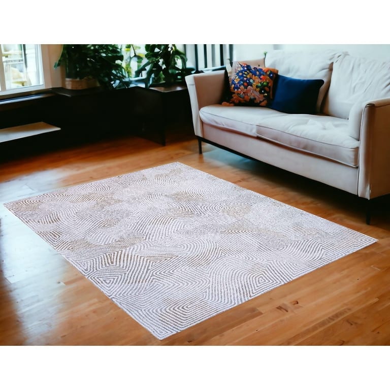 Komub Abstract Modern Non Skid Woven Area Rug By HomeRoots
