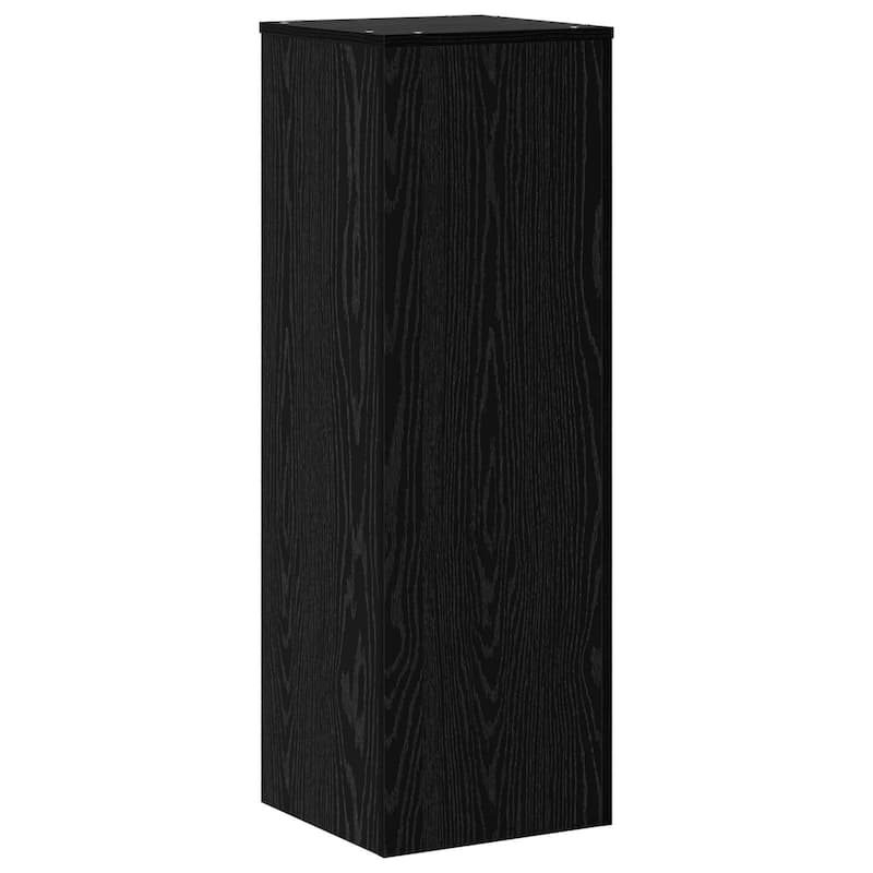 vidaXL Plant Stand Black Oak 13" x 13" x 39.4" Engineered wood - 13.0 x 13.0 x 39.4 inch