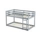 preview thumbnail 9 of 45, Artsy Solid Wooden Twin over Twin Bunk Bed with Ladder, Upper and Bottom Bed Platforms crafted with Strengthened Slats