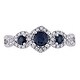 preview thumbnail 4 of 10, Sapphire and 1/8ct TDW Diamond 3-stone Infinity Engagement Ring in 10k White Gold by Miadora