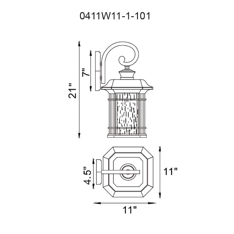 Blackburn 1 Light Black Outdoor Wall Light