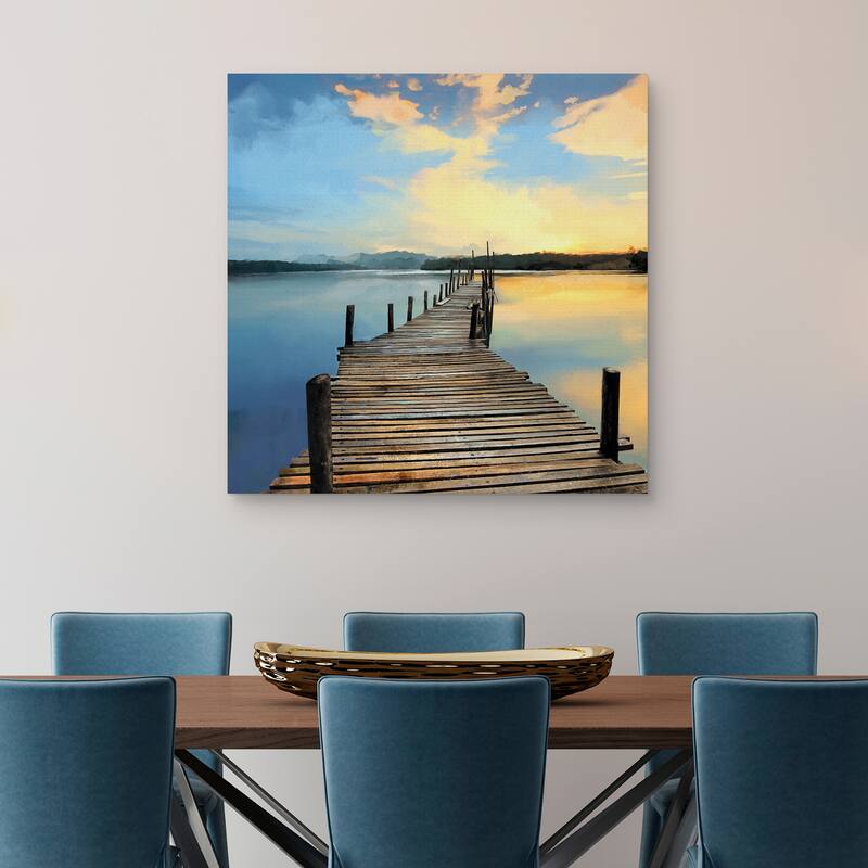 Sunset Pier by Studio Arts Canvas Art Print