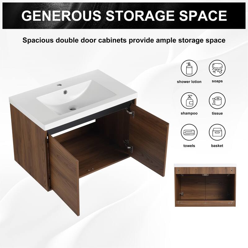 Bathroom Vanity with resin Countertop Sink