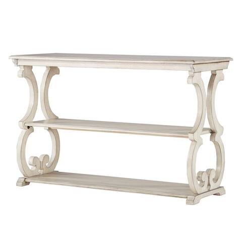 Lorraine Wood Scroll TV Stand Sofa Table by iNSPIRE Q Classic