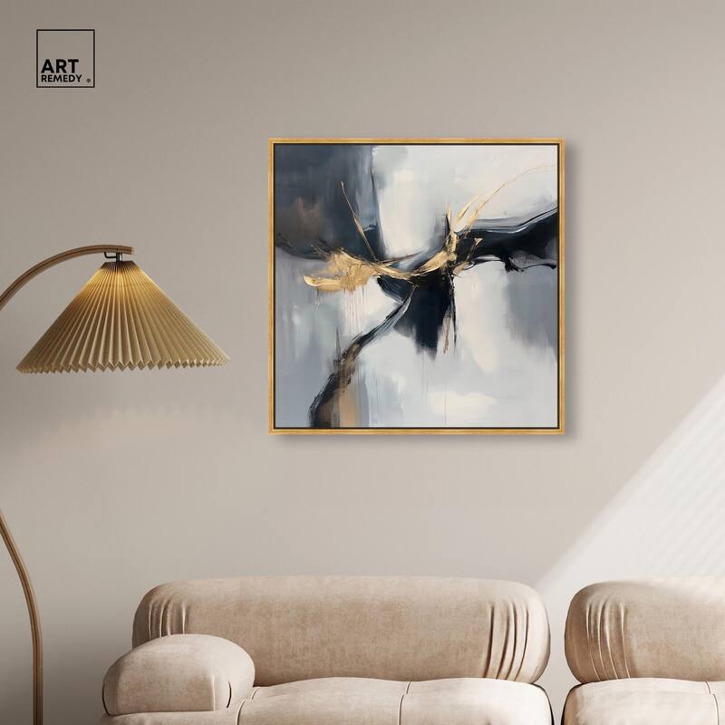 Golden Fissure I Canvas by Art Remedy