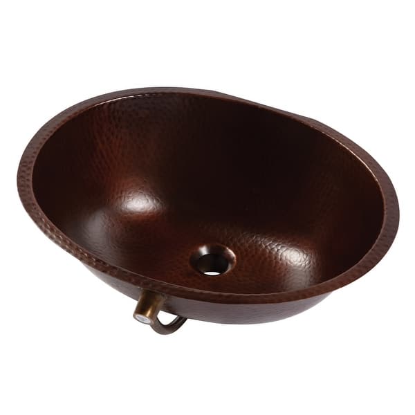 slide 2 of 9, Freud 19" Undermount Bathroom Sink in Copper