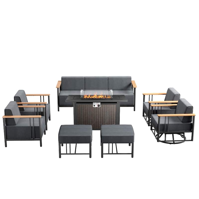Outdoor Patio Funiture Set with Extra-Thick Seat cushion