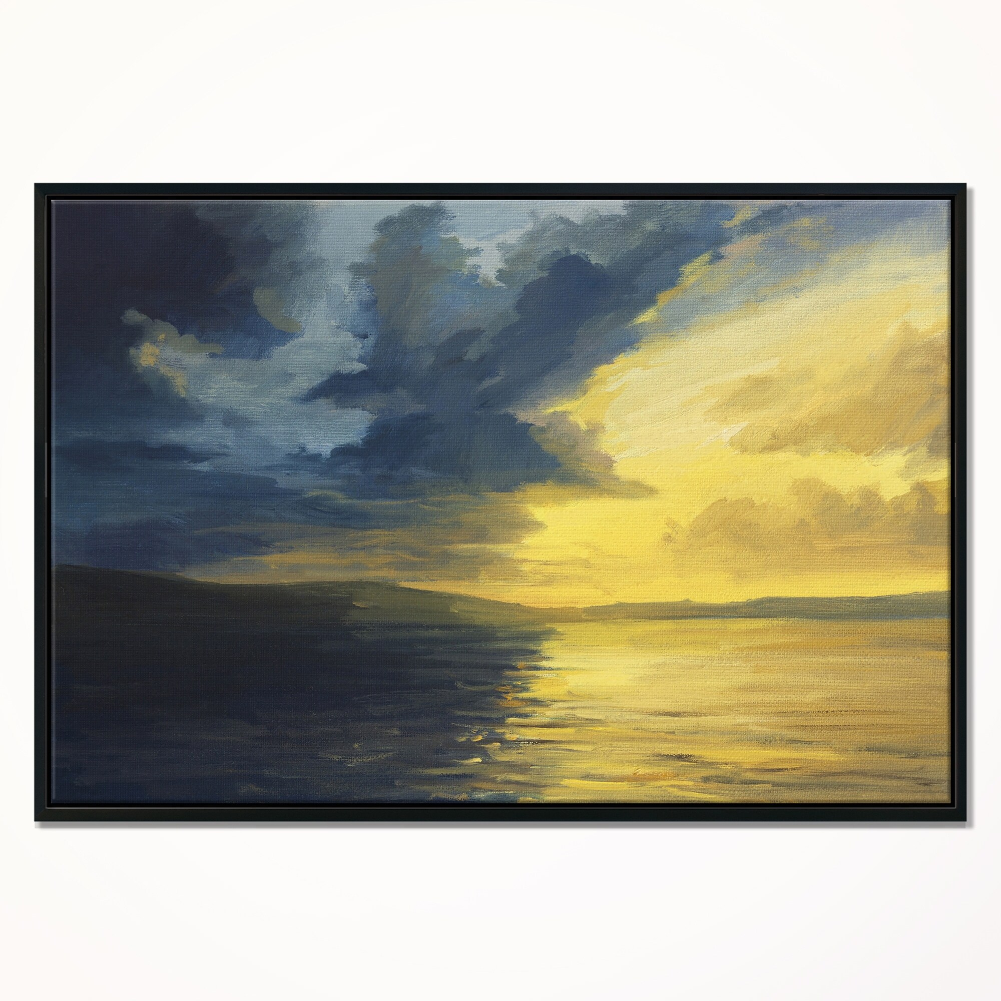 Shop Designart Sunset Of Light And Shadows Landscape Painting