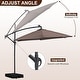 preview thumbnail 35 of 64, Ainfox 10 ft. Patio Offset Solar LED Umbrellas Cantilever Outside Umbrellas with Base