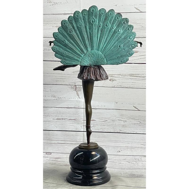Charleston Pea Flapper Dancer Girl Art Deco Bronze Sculpture By Pelliers On Marble Base