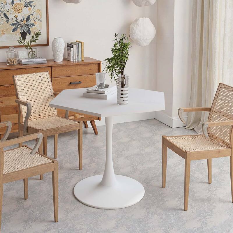 Modern Hexagonal Table,Ideal for Living Room,Kitchen,and Dining Area