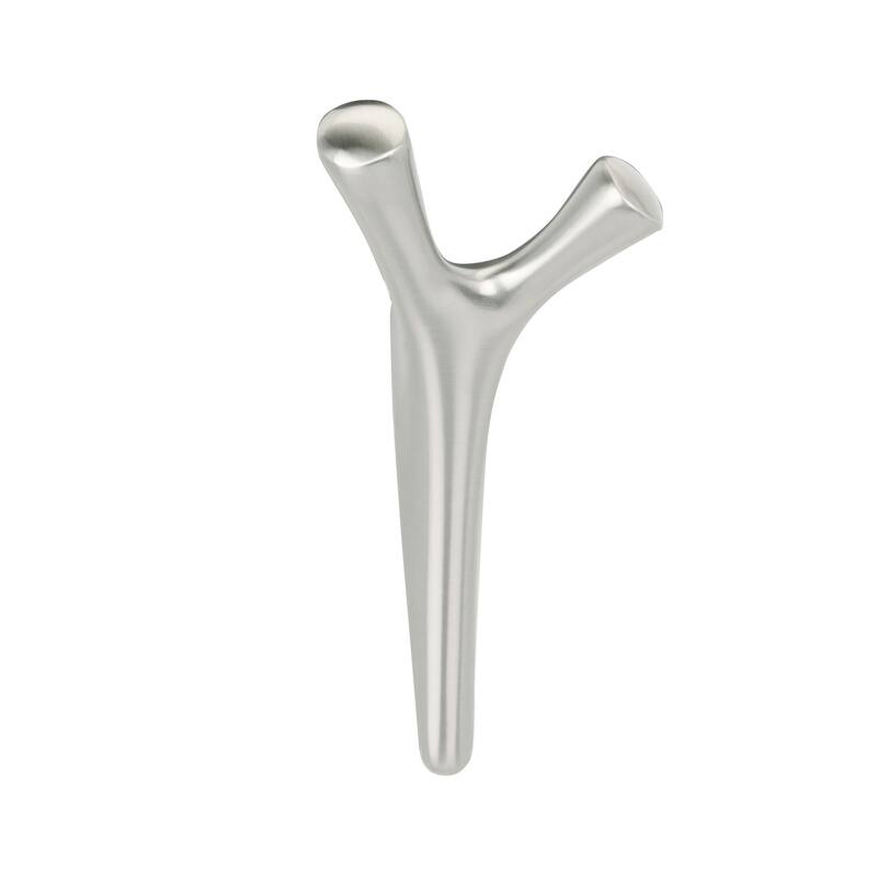 Amerock Kodiak Decorative Wall Hook - Double Prong - Satin Nickel