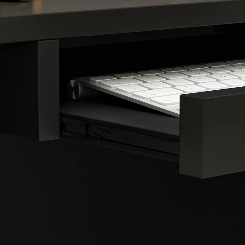 56" L-Shape Reception Desk - Computer Desk with Lockable Storage