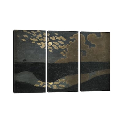 iCanvas "Moonlight, 1894" by Felix Edouard Vallotton 3-Piece Canvas Wall Art Set