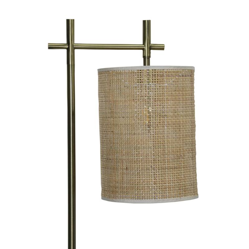 Tall Corner Floor Lamp, Standing Light for Living Room, Bedroom & Office Space Illumination, Bamboo Lampshade Floor Lamp 110V