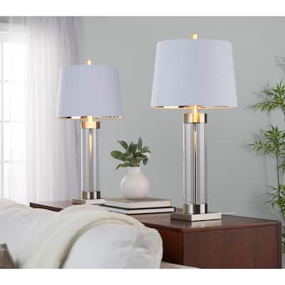 Silver Orchid Nissen 30" Glass Table Lamp (Set of 2)