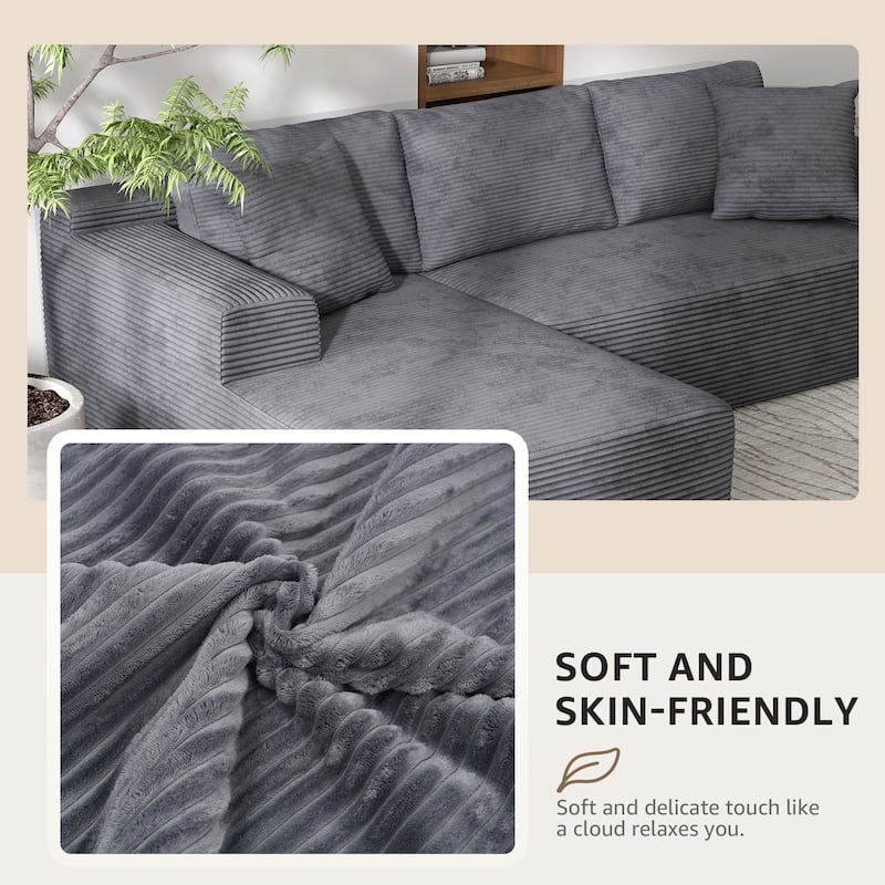Oversized U-Shaped Sofa Modular Removable Applicable Living Room Furniture Set