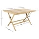 preview thumbnail 46 of 59, SAFAVIEH Outdoor Akita Folding Table with Umbrella Hole - 54.6" x 31.2" x 28.08"