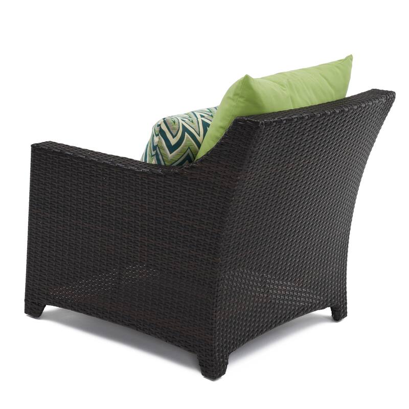 Deco 3 Piece Aluminum Outdoor Patio Club Chairs & Side Table