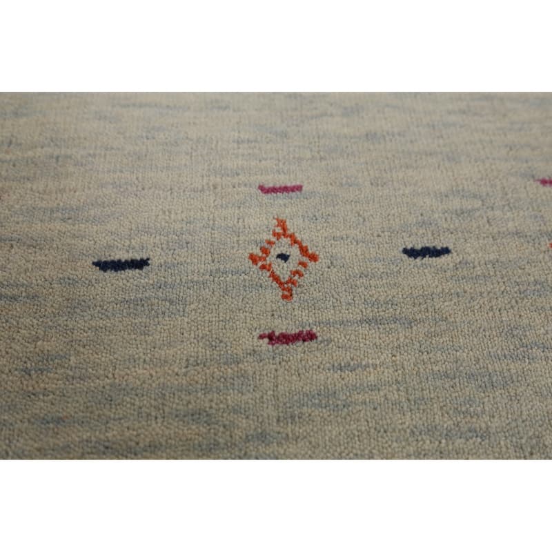Hand Knotted Oriental 100% Wool Carpet Tribal Animal Pictorial Green Gabbeh Area Rug - 5' 0'' X 3' 0''