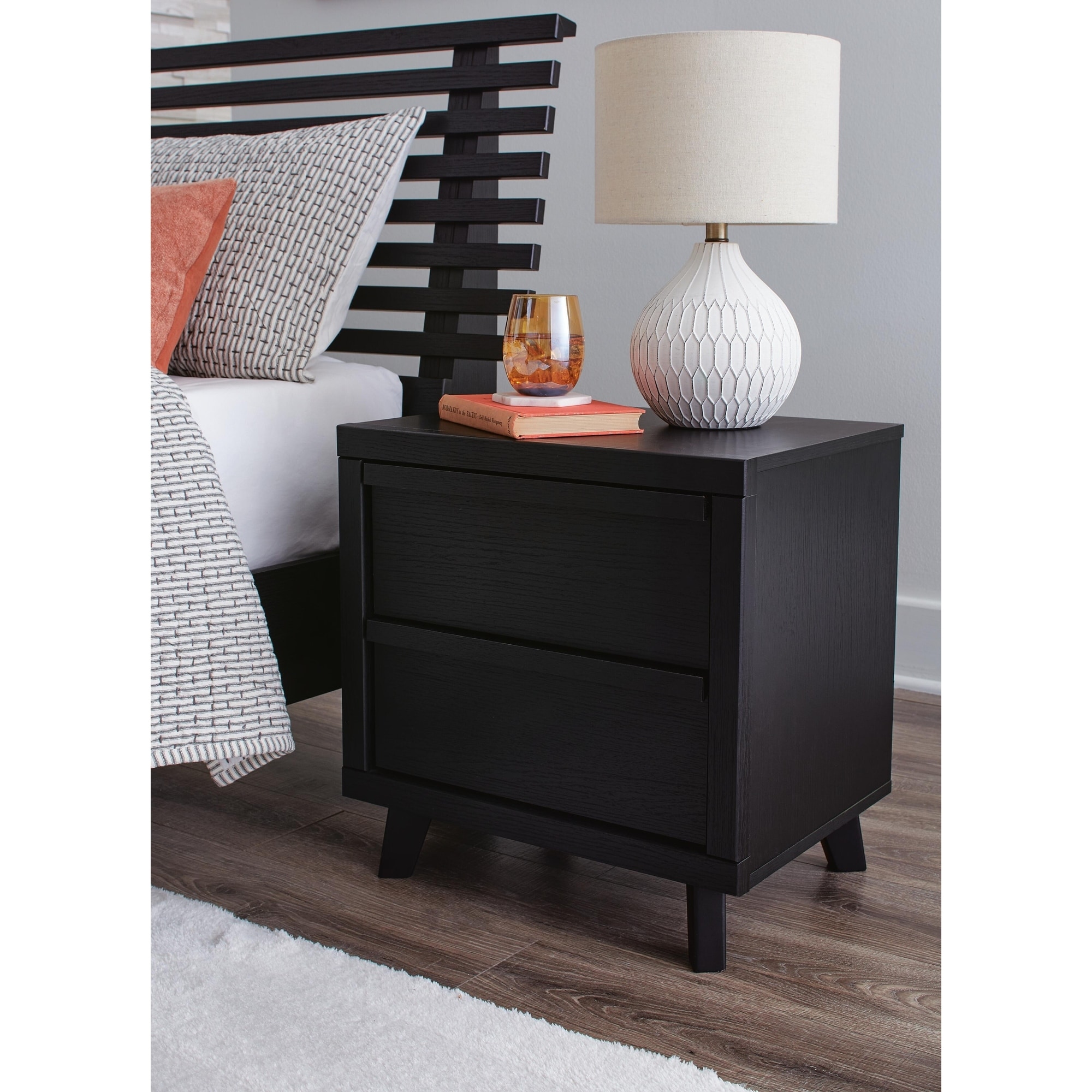 Signature Design by Ashley Danziar Black Nightstand