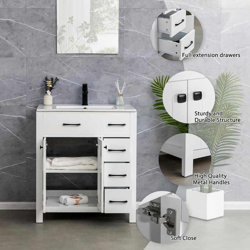 Sink Bathroom Vanity with Counter top Set