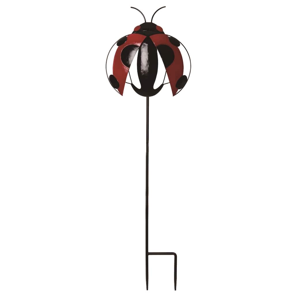 Transpac Metal 34.63" Red Spring Lady Bug Yardstake