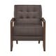 preview thumbnail 11 of 71, Leland Leather Match Accent Chair