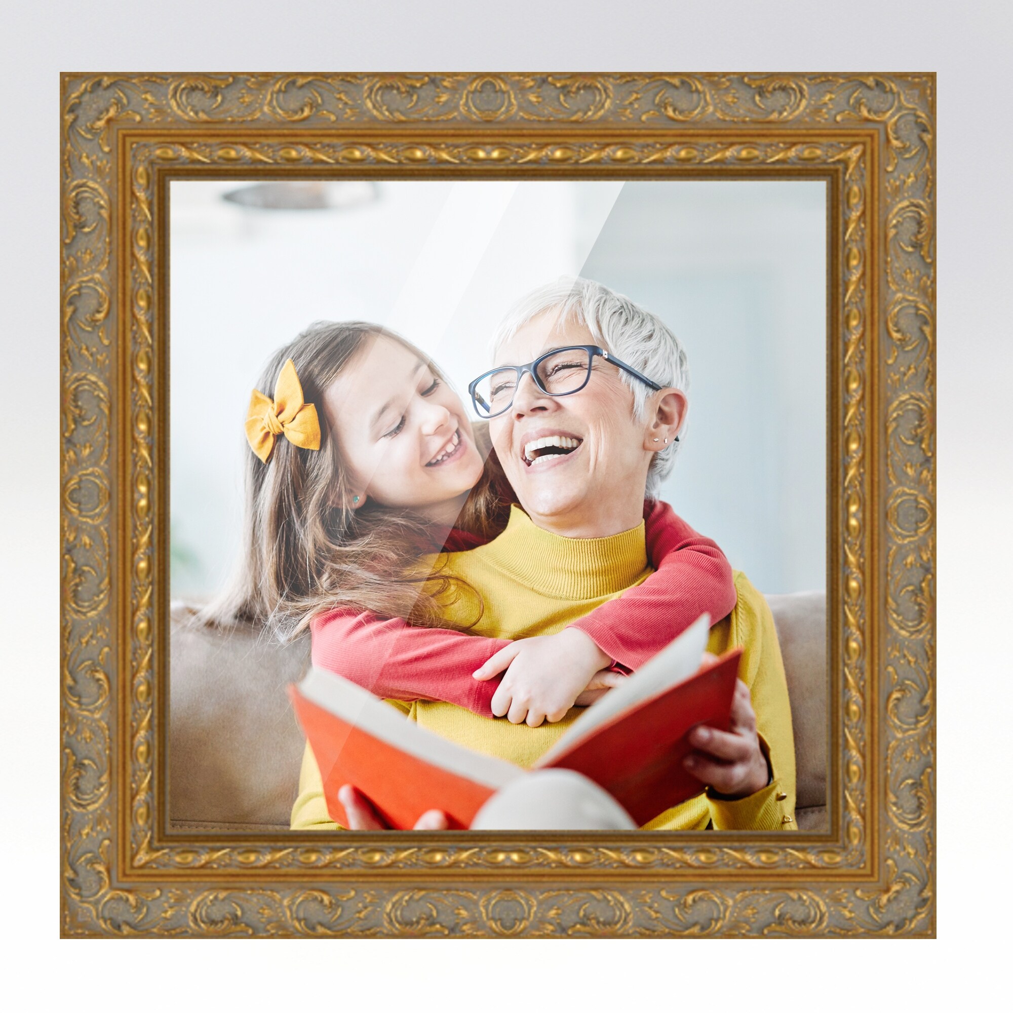 20x20 Frame Gold Real Wood Picture Frame Width 2 inches