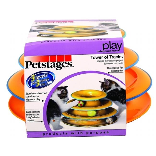Shop Petstages Tower Of Tracks Cat Toy Orange 317 Free Shipping