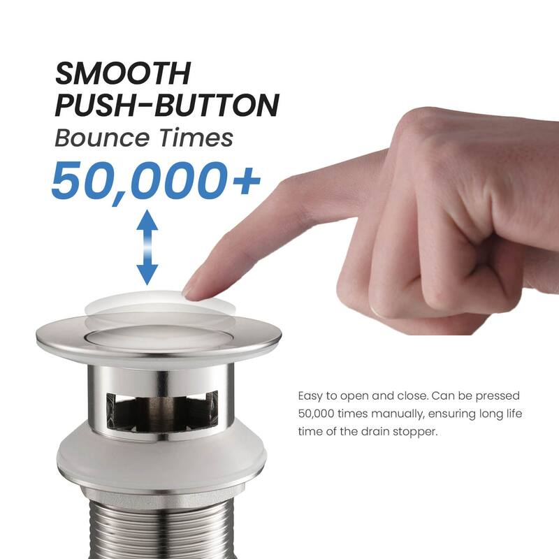 Pop Up Drain Stopper for Bathroom with Overflow