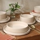 preview thumbnail 9 of 16, Gibson Elite Deerfield 16-Piece Stoneware Dinnerware Set - Stackable Plates and Bowls, Reactive Glaze Finish, Service for 4
