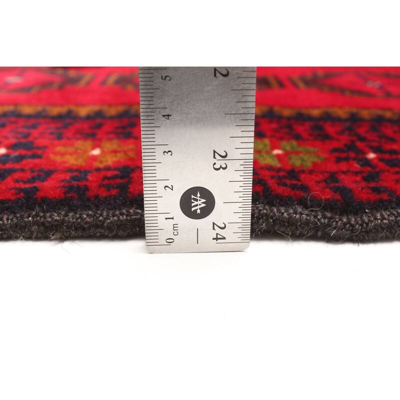 ECARPETGALLERY Hand-knotted Teimani Red Wool Rug - 2'11 x 4'6