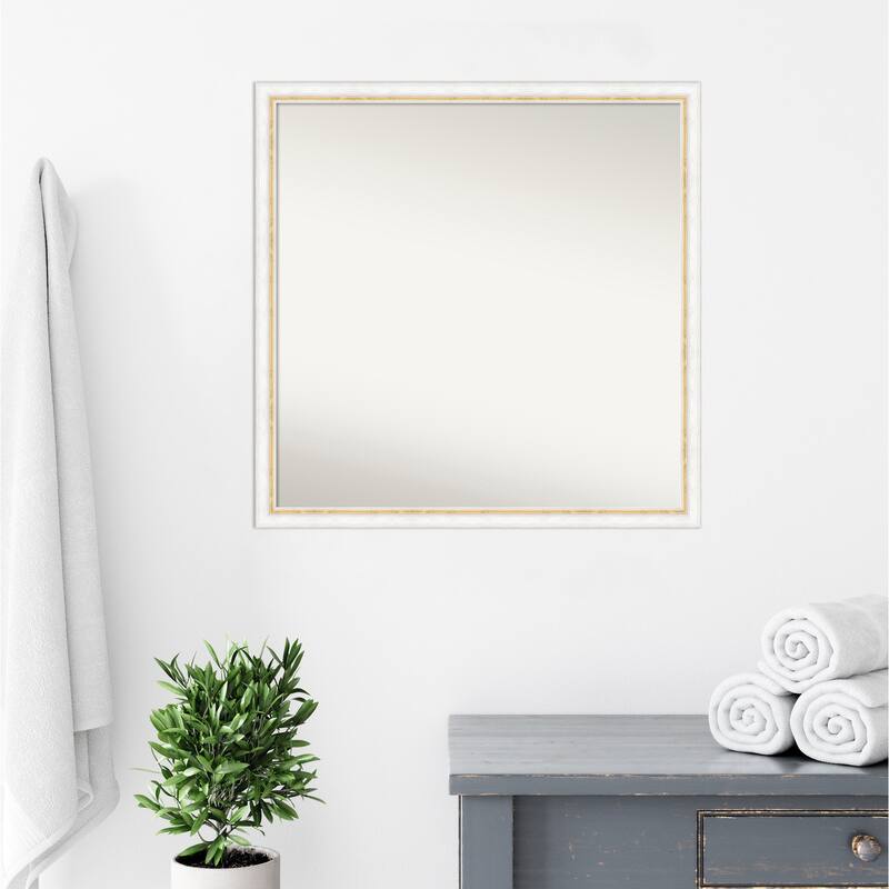 Morgan Non-Beveled Wood Framed Bathroom Vanity Wall Mirror