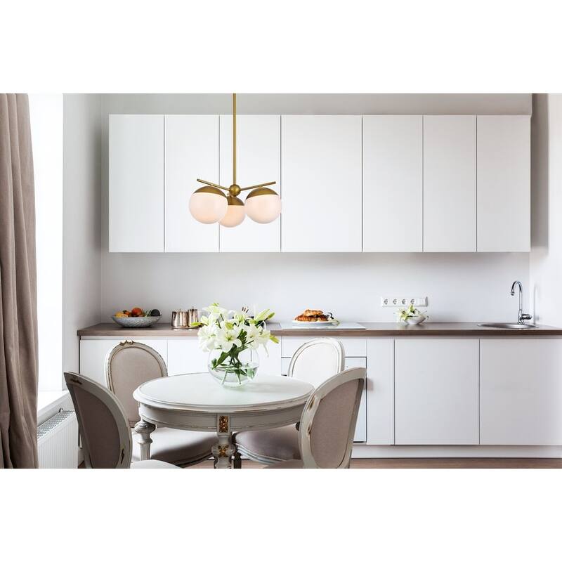 3-Light 21 inch Pendant with Frosted White Glass