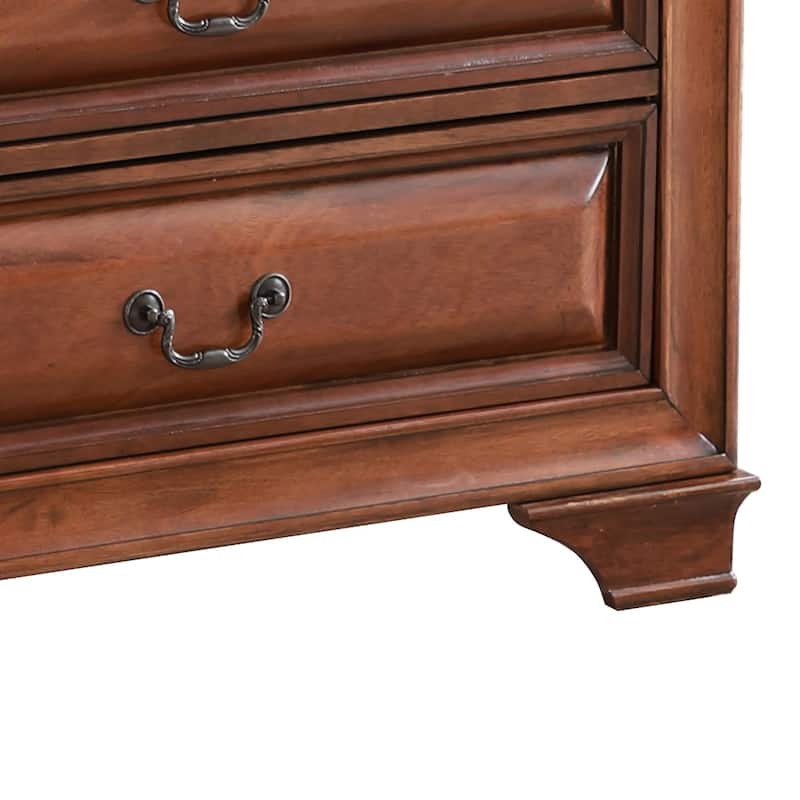 6-Drawer Wooden TV Media Chest - 42" - Brown