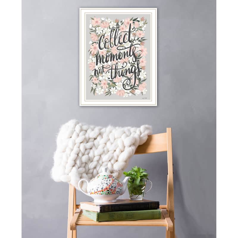 TrendyDecor4U Contemporary "Collect Moments Not Things" Framed Print Wall Art