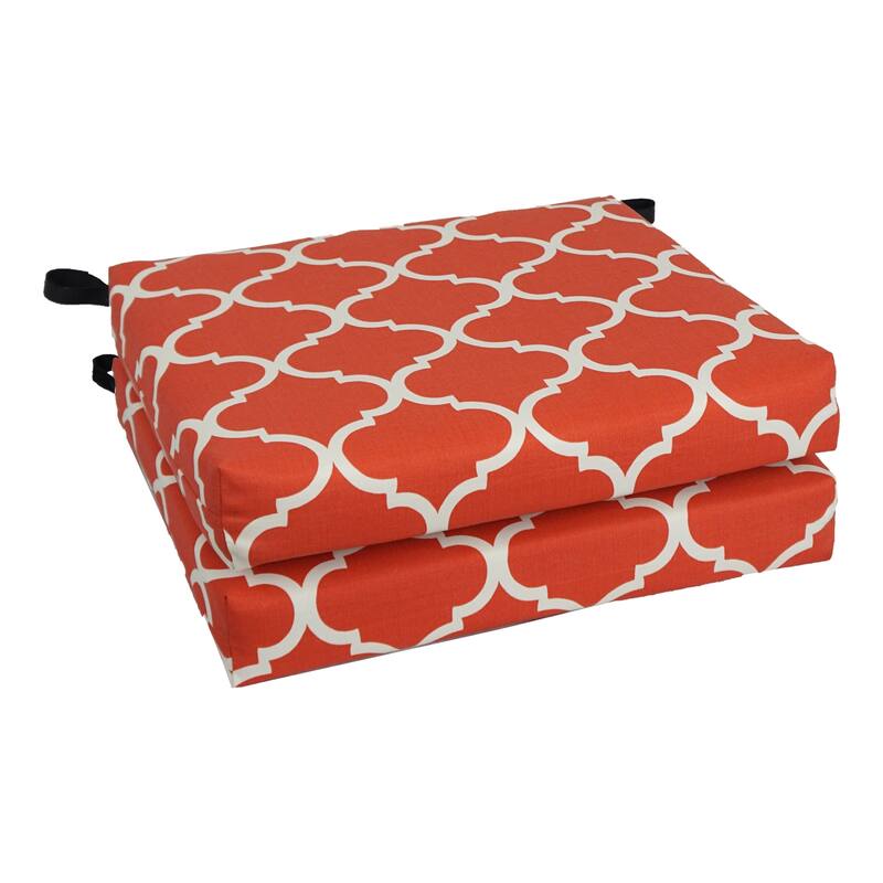 20-inch by 19-inch Patterned Outdoor Chair Cushions (Set of 2) - 20 x 19
