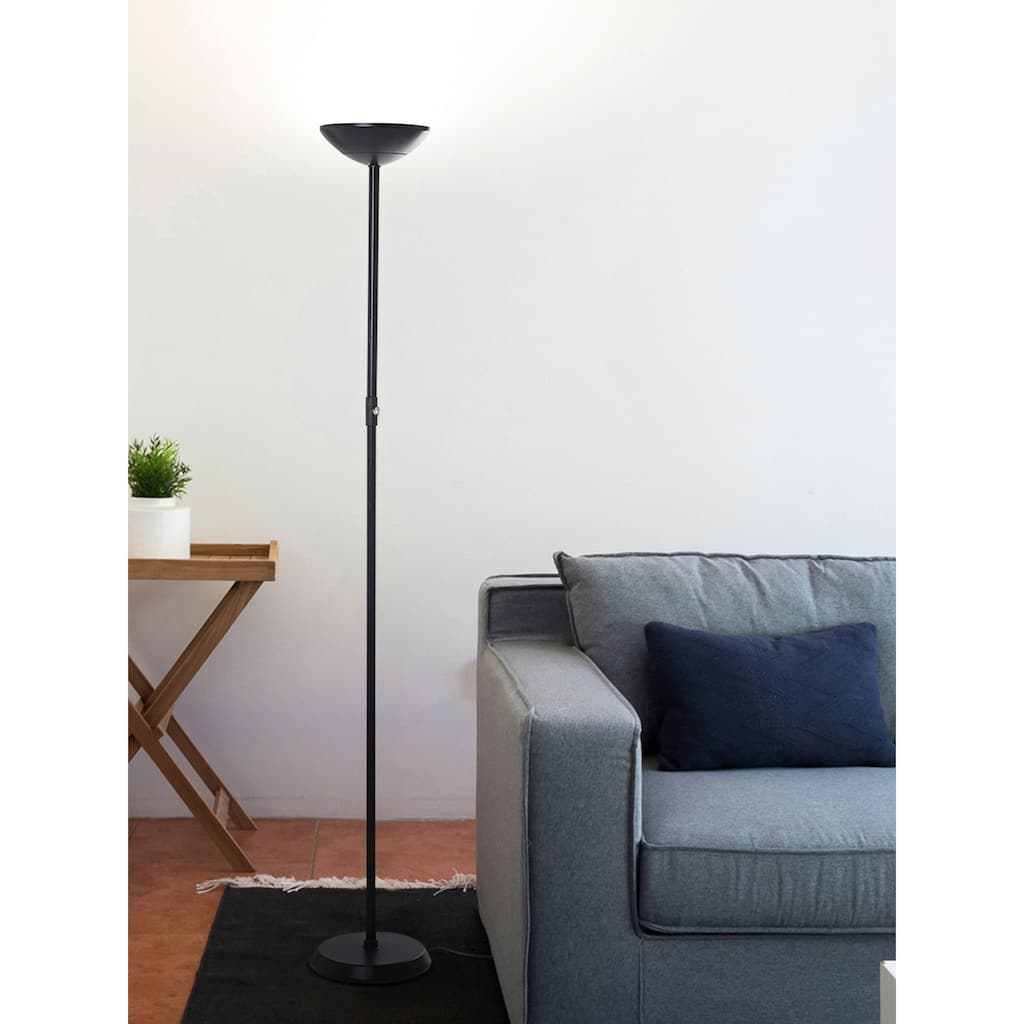 Brightech SkyLite 65 in. Classic Black Industrial LED Super Bright Floor Lamp with Built-In Gradient Dimmer Function