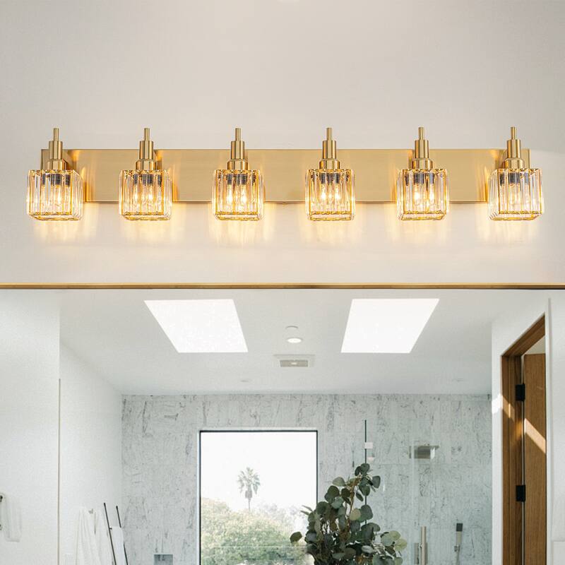 2/3/4-Light Modern Bathroom Crystal Vanity Light Wall Sconces