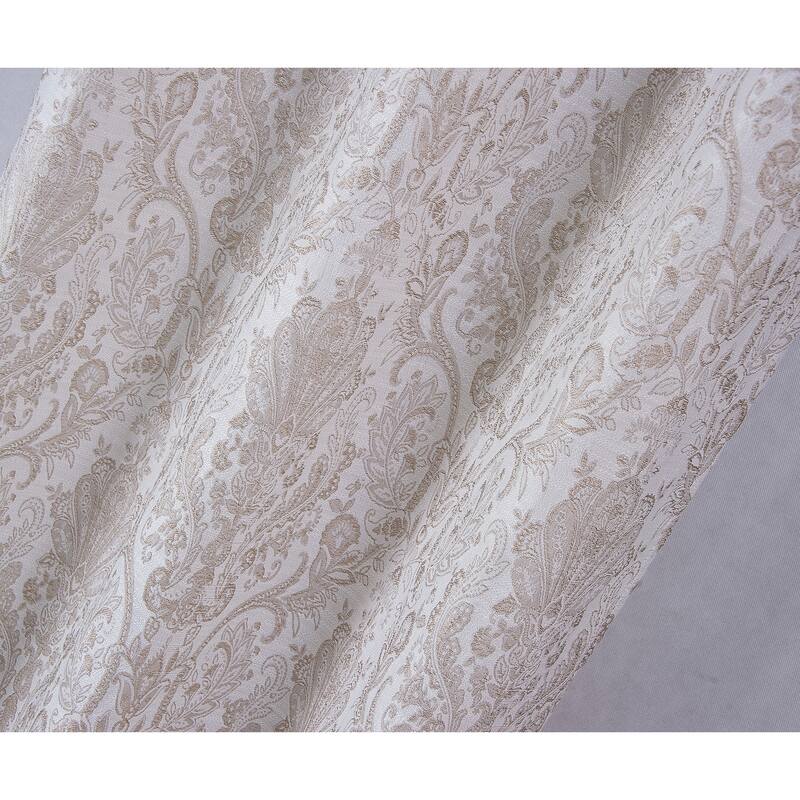 Bridgeport Jacquard Window Curtain Panel 90" - Machine Wash