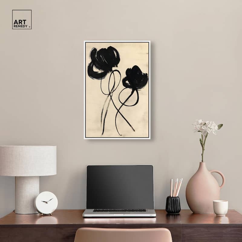 Florals in the Minimal II Canvas by Art Remedy