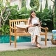 preview thumbnail 5 of 10, Cambridge Casual Sherwood Teak Wood Outdoor Bench
