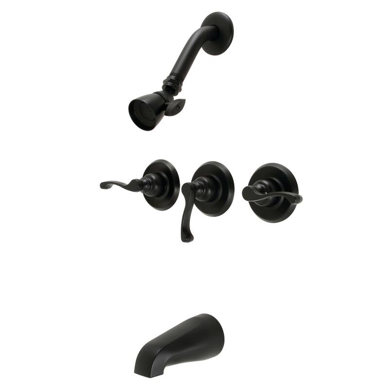 Kingston Brass Royal Three-Handle Tub and Shower Faucet
