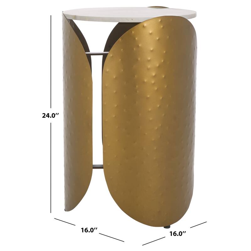 SAFAVIEH Shiara Round Accent Table (Fully Assembled) - 16"W x 16"D x 24"H