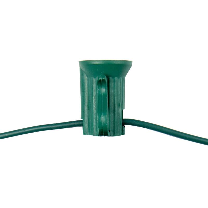 Novelty Lights 1,000 Foot C7 Christmas String Bulk Reel, Green Wire, 18" Spacing